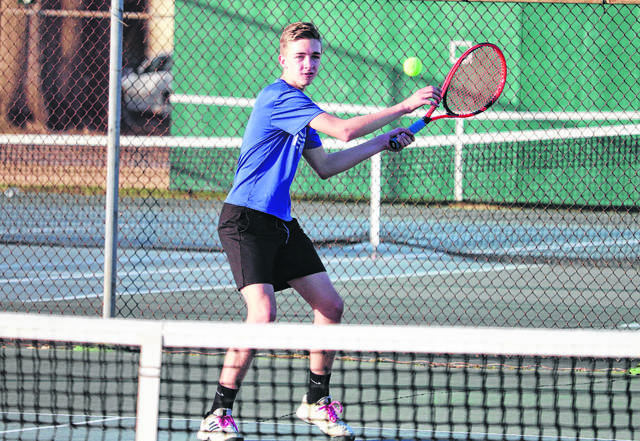 
			
				                                Sophomore Cole Hamilton winds up for a forehand during a preseason practice.
                                 Neel Madhavan | Laurinburg Exchange

			
		