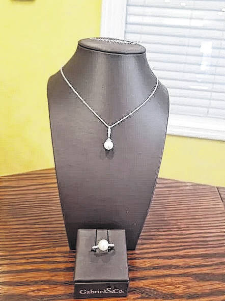 
			
				                                Courtesy photo
                                This year’s “Lawson’s Gift” raffle features a diamond and cultured pearl ring and pendant set. The items were donated by Bob’s Jewel Shop in honor of Lawson McCabe. The raffle tickets are $10 and are already available at Bob’s Jewel Shop, the Scotland Regional Hospice office or online.
 
			
		