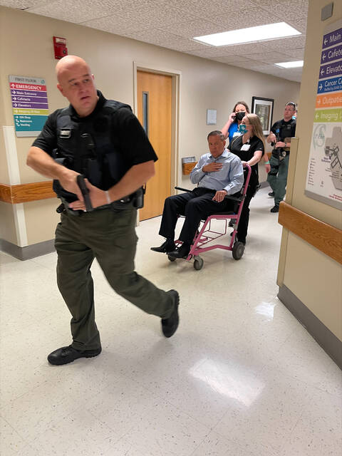 Local law enforcement partnered with Scotland Memorial Hospital to practice an active shooter situation Tuesday morning.
                                 Photos| Scotland Memorial Hospital