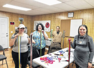 
			
				                                Pee Dee Indian Tribe women making ribbons.
                                 Photos courtesy of Stephanie Walcott

			
		